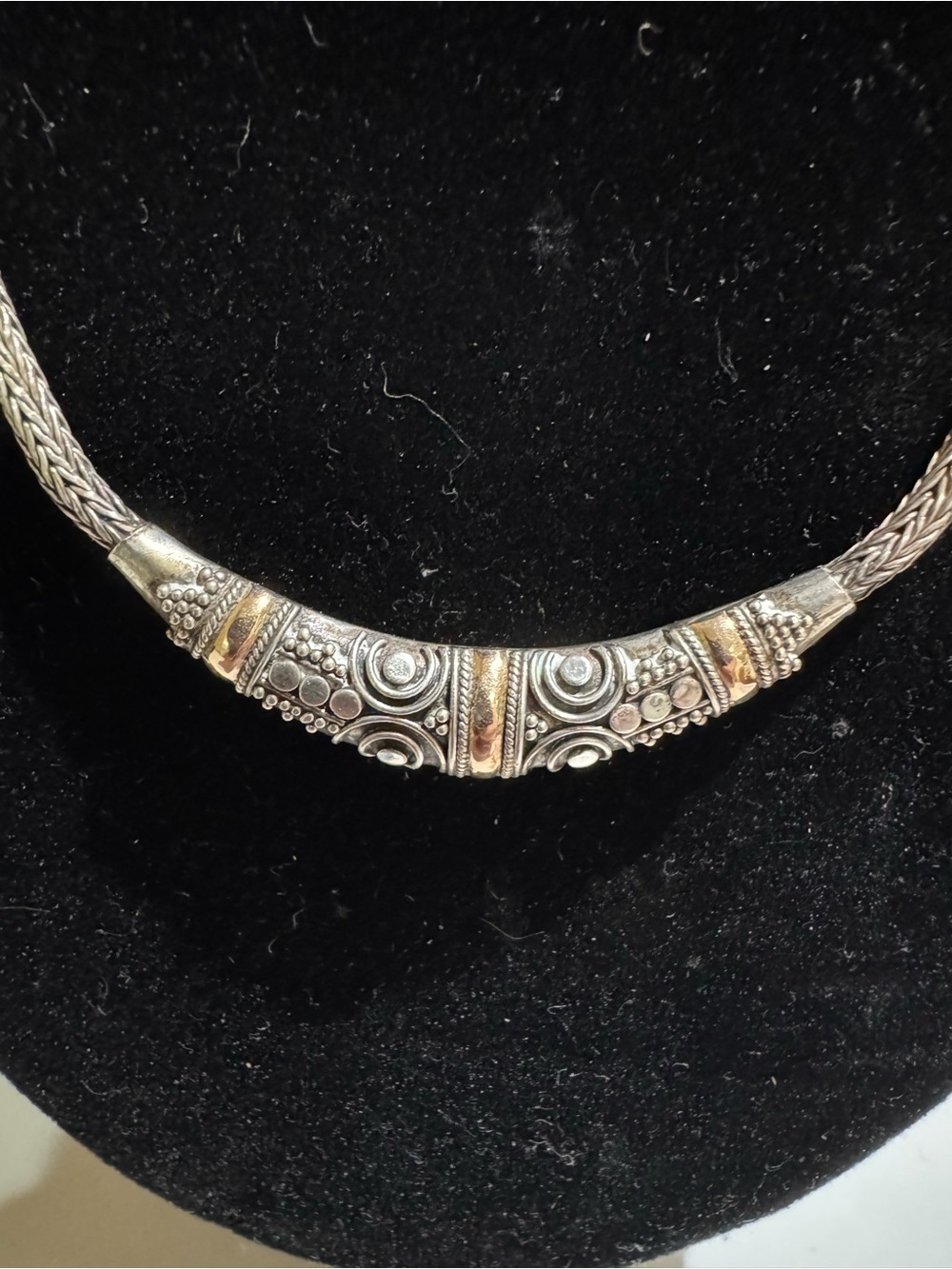 Saruk Bali 925 Sterling Silver & 18k Gold Necklace